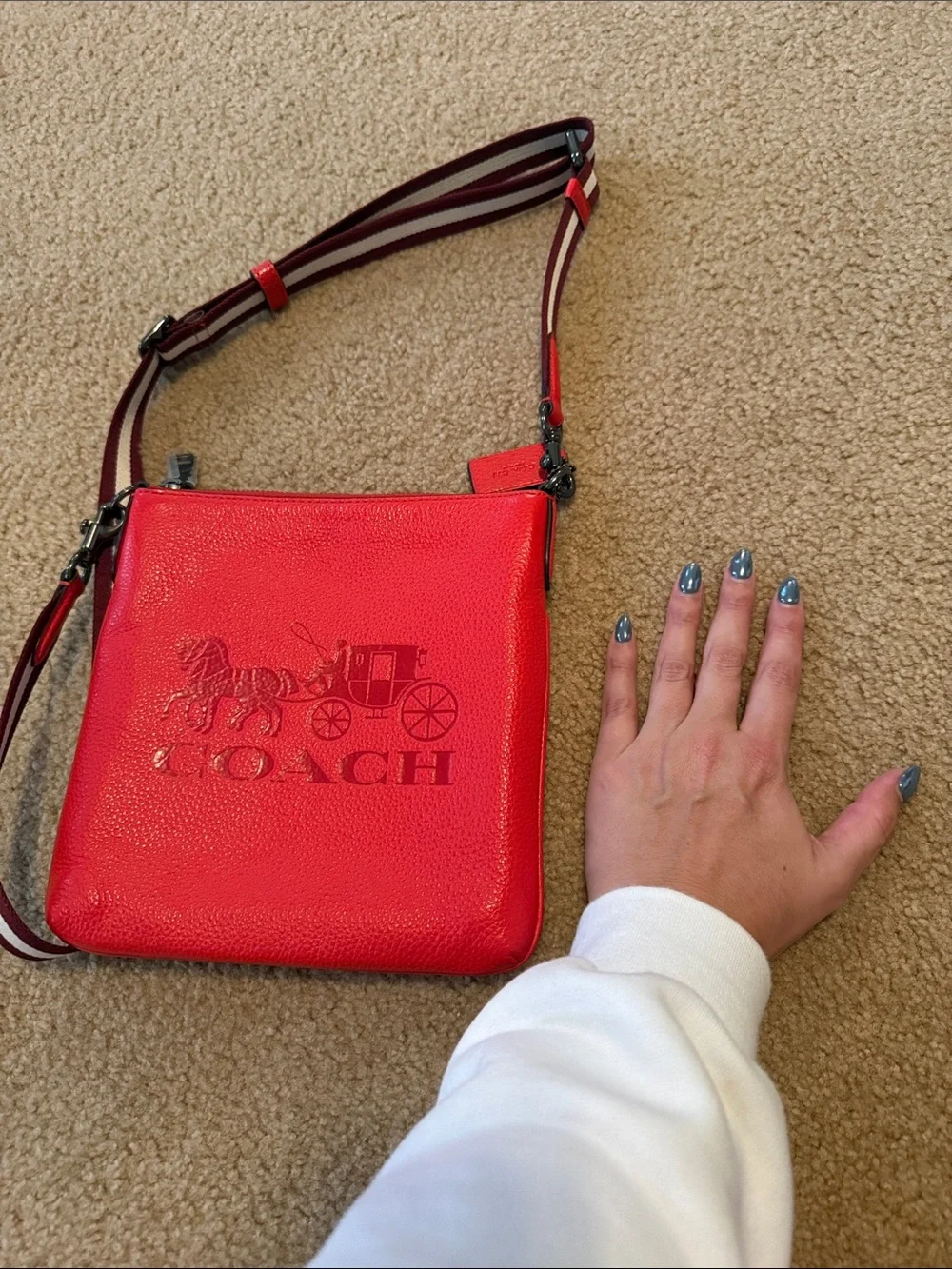 Coach 1897 Jes Slim Red Cross Body Bag
